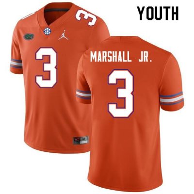 Youth Florida Gators #3 Jason Marshall Jr. NCAA Nike Orange Authentic Stitched College Football Jersey VOA2862QW